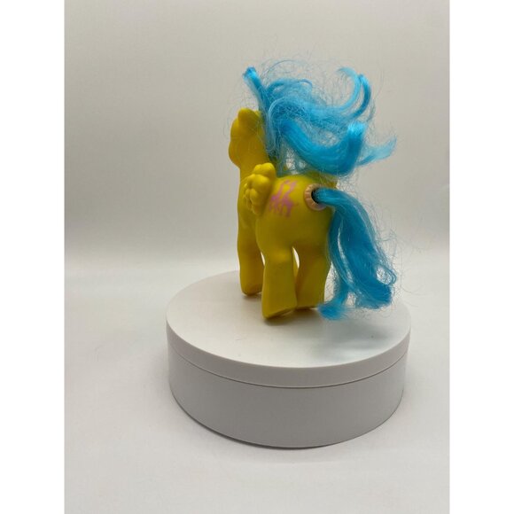 1985 Hasbro My Little Pony Happy Tails Tall Tales Yellow Pegasus Giraffe Pony - Picture 3 of 7